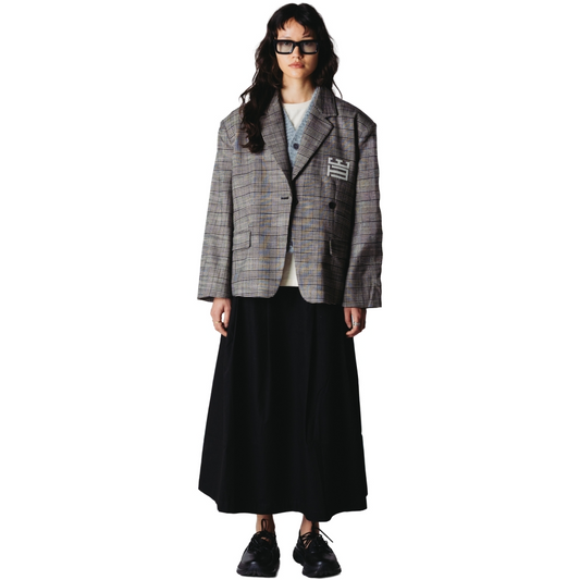 WOODBIRD FEMALE-WBYUN CHECK BLAZER