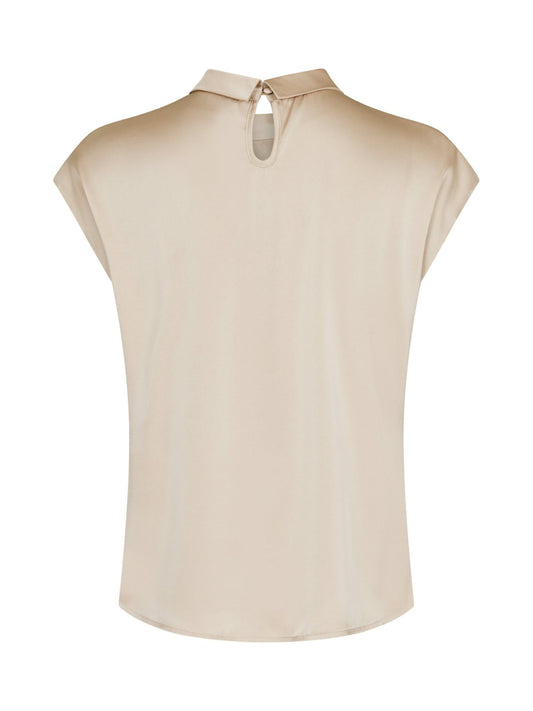 FLEUR DRAPY SATIN BLOUSE