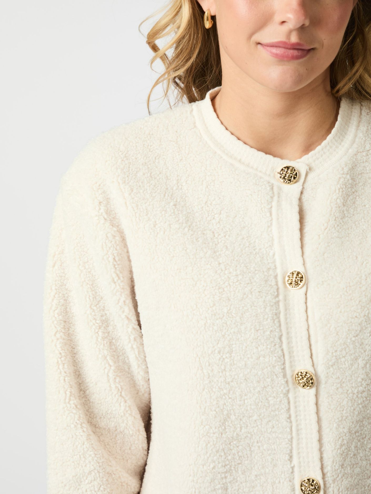 LIMO FLUFFY KNIT CARDIGAN