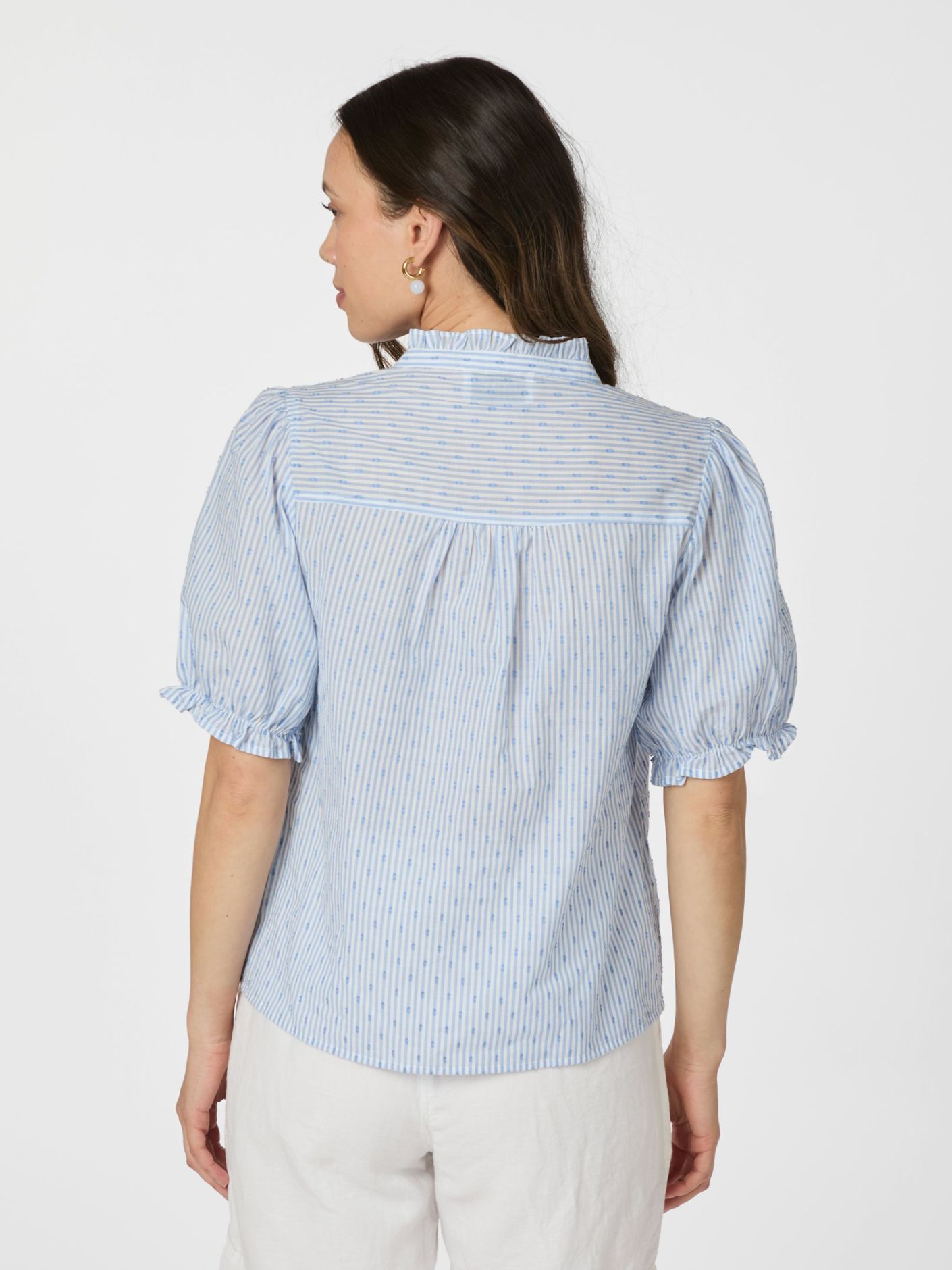 ODESA DOT STRIPE BLOUSE
