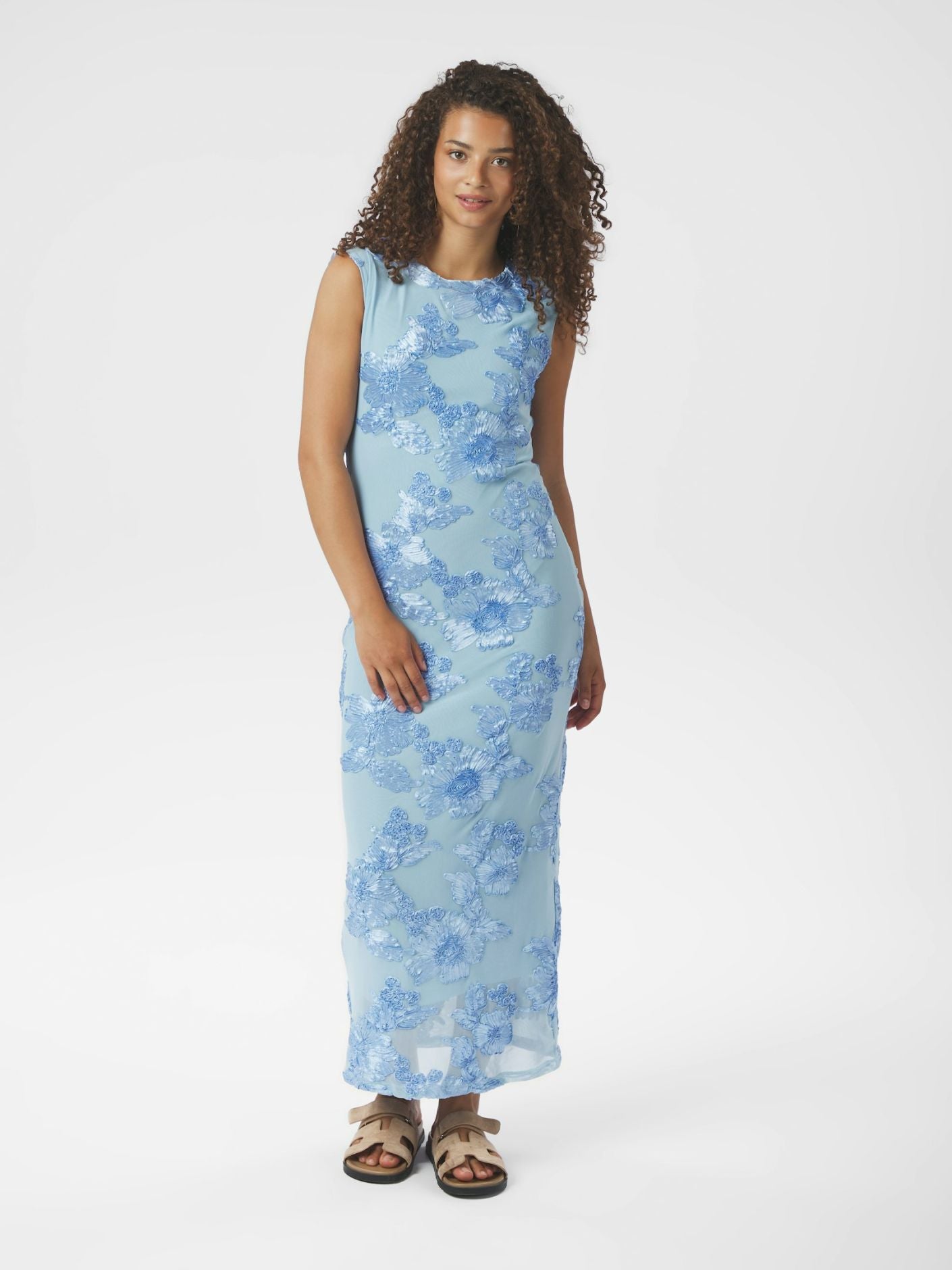 TIRANNA BIG FLOWER MESH DRESS