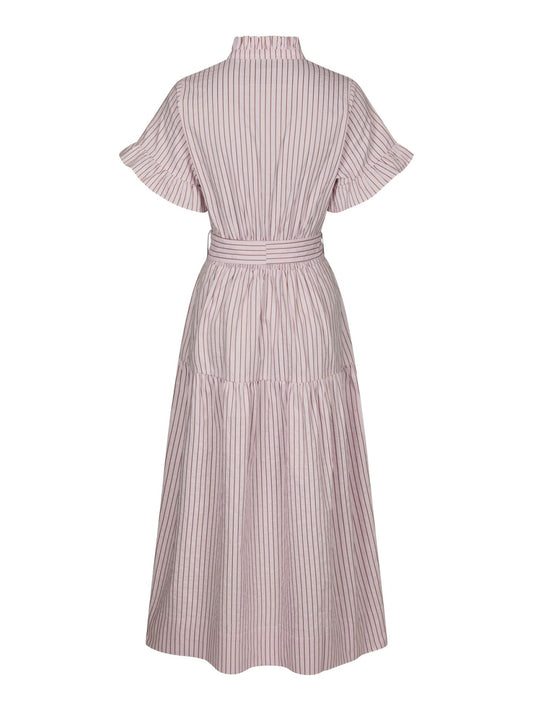 Neo_Noir-NESSIE STRUCTURE STRIPE DRESS