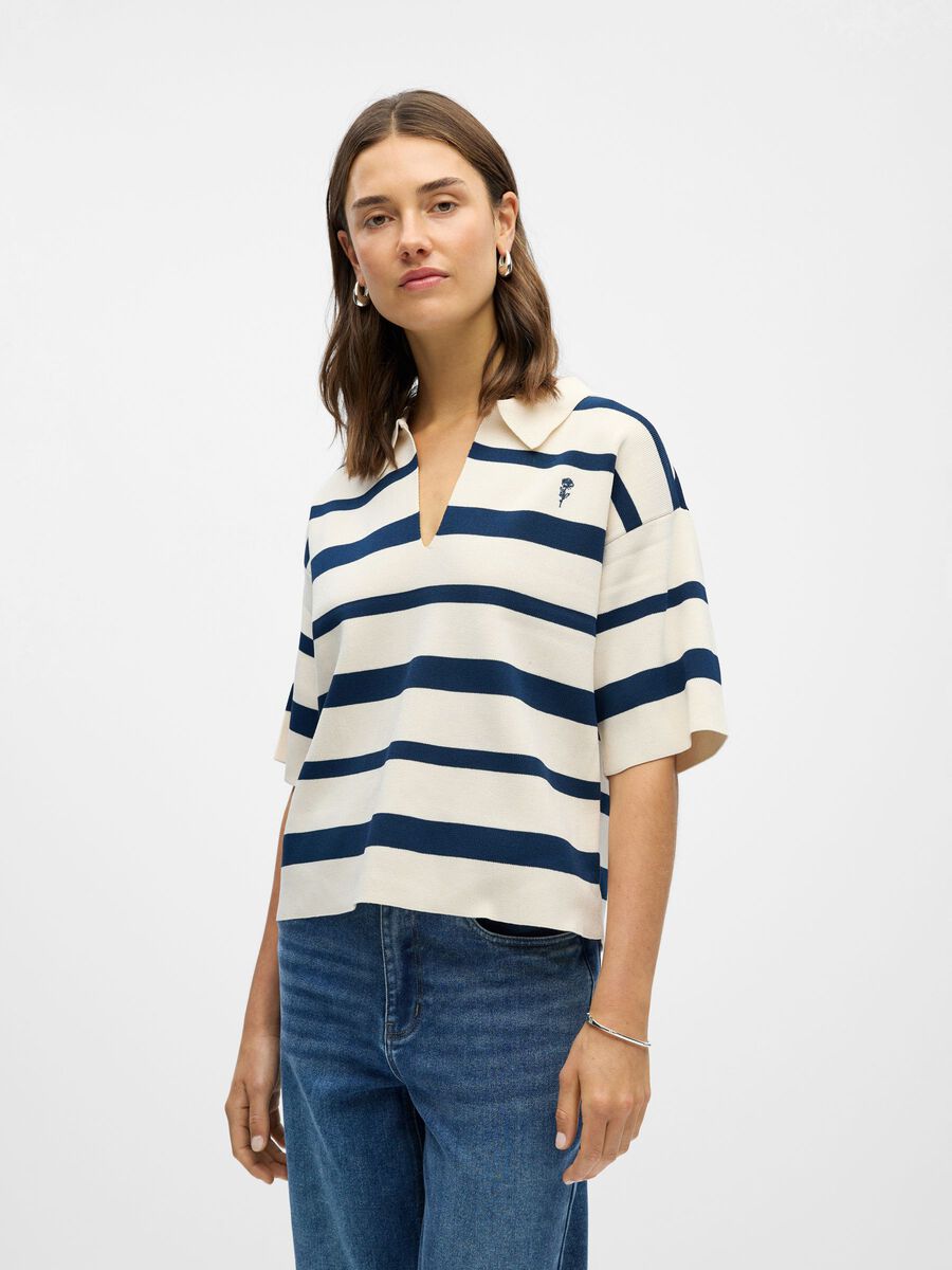 OBJUTA S/S RE KNIT POLO 140