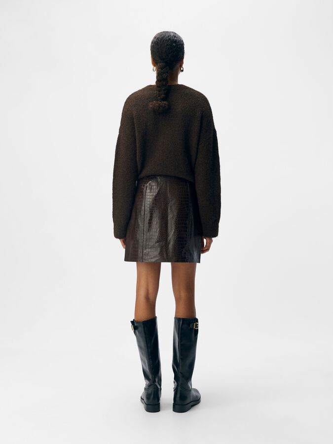 OBJEMIA HW SHORT CROC SKIRT