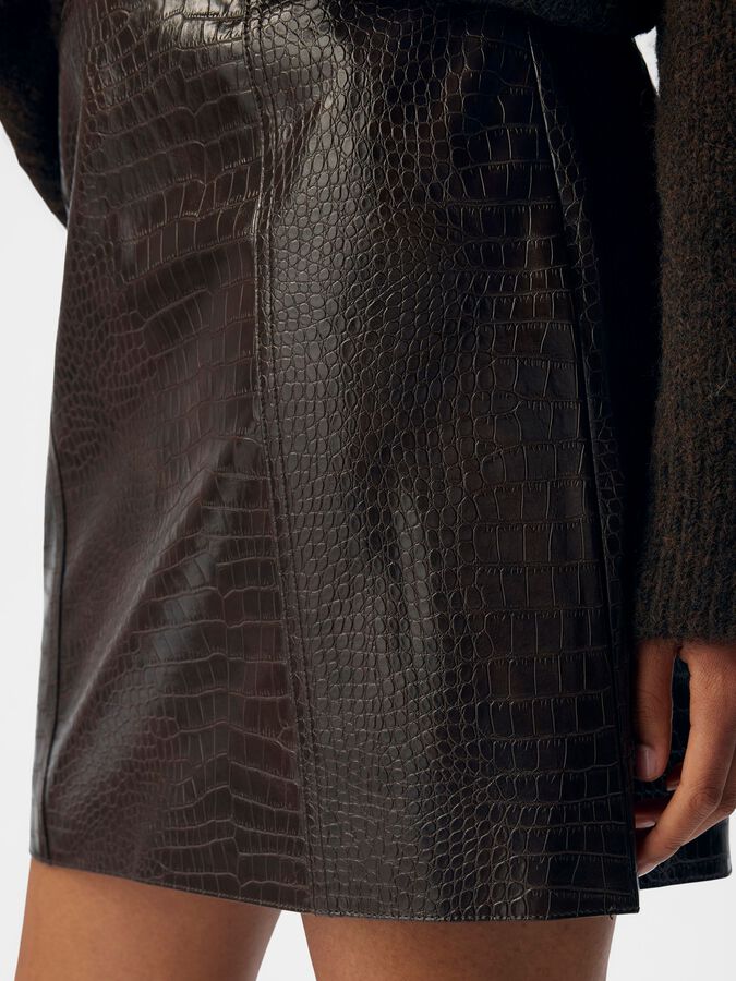OBJEMIA HW SHORT CROC SKIRT