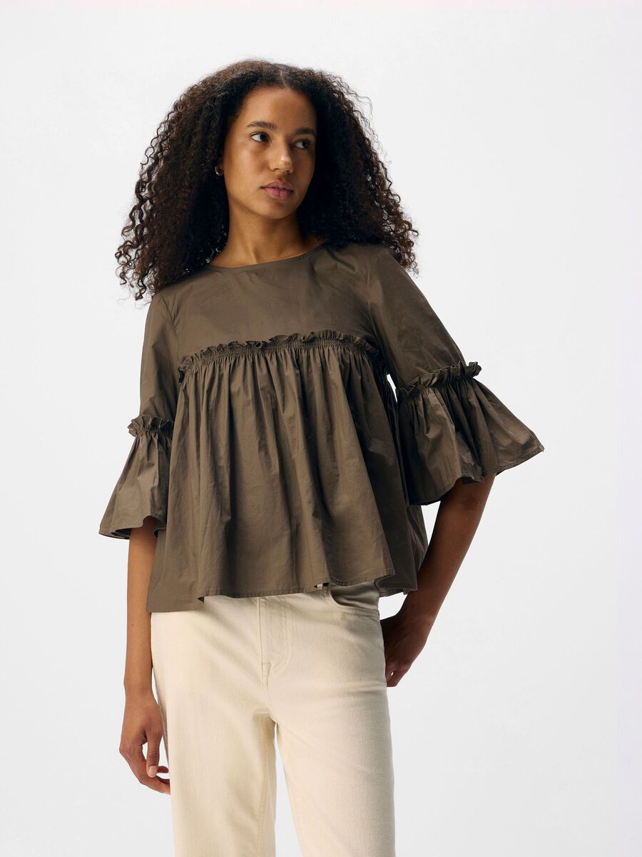 OBJIRA HOPE 3/4 O-NECK TOP