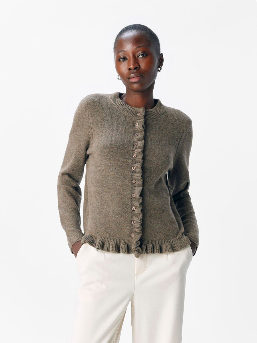 OBJELVA L/S RE KNIT CARDIGAN