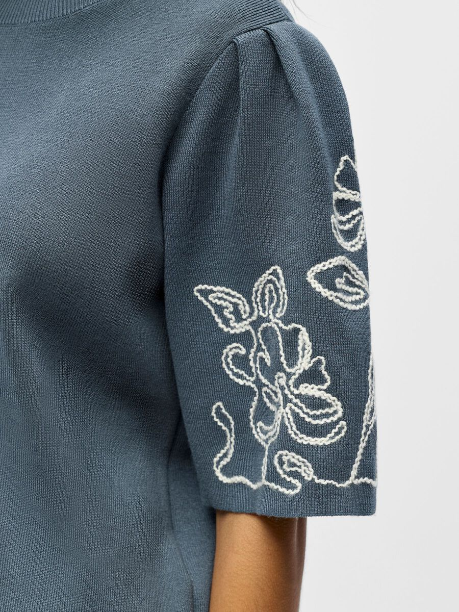 Object-OBJFLORA 2/4 KNIT PULLOVER