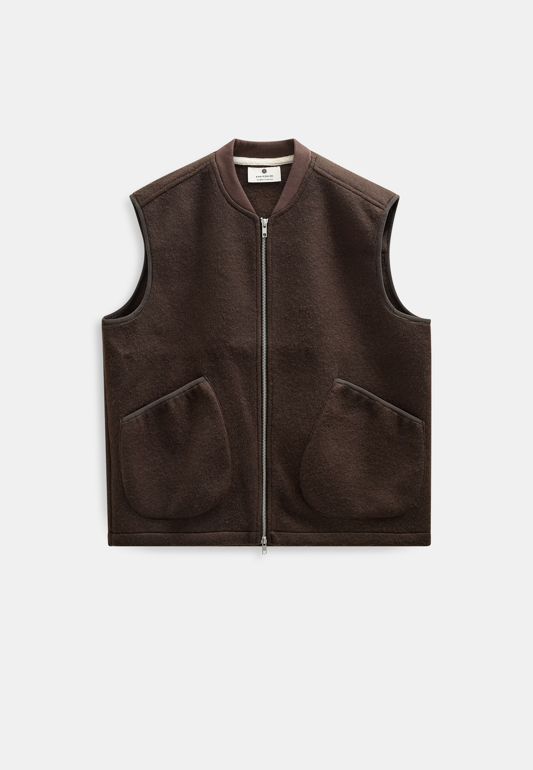 ANERKJENDT-ROBIN BOILED WOOL GILET 902694