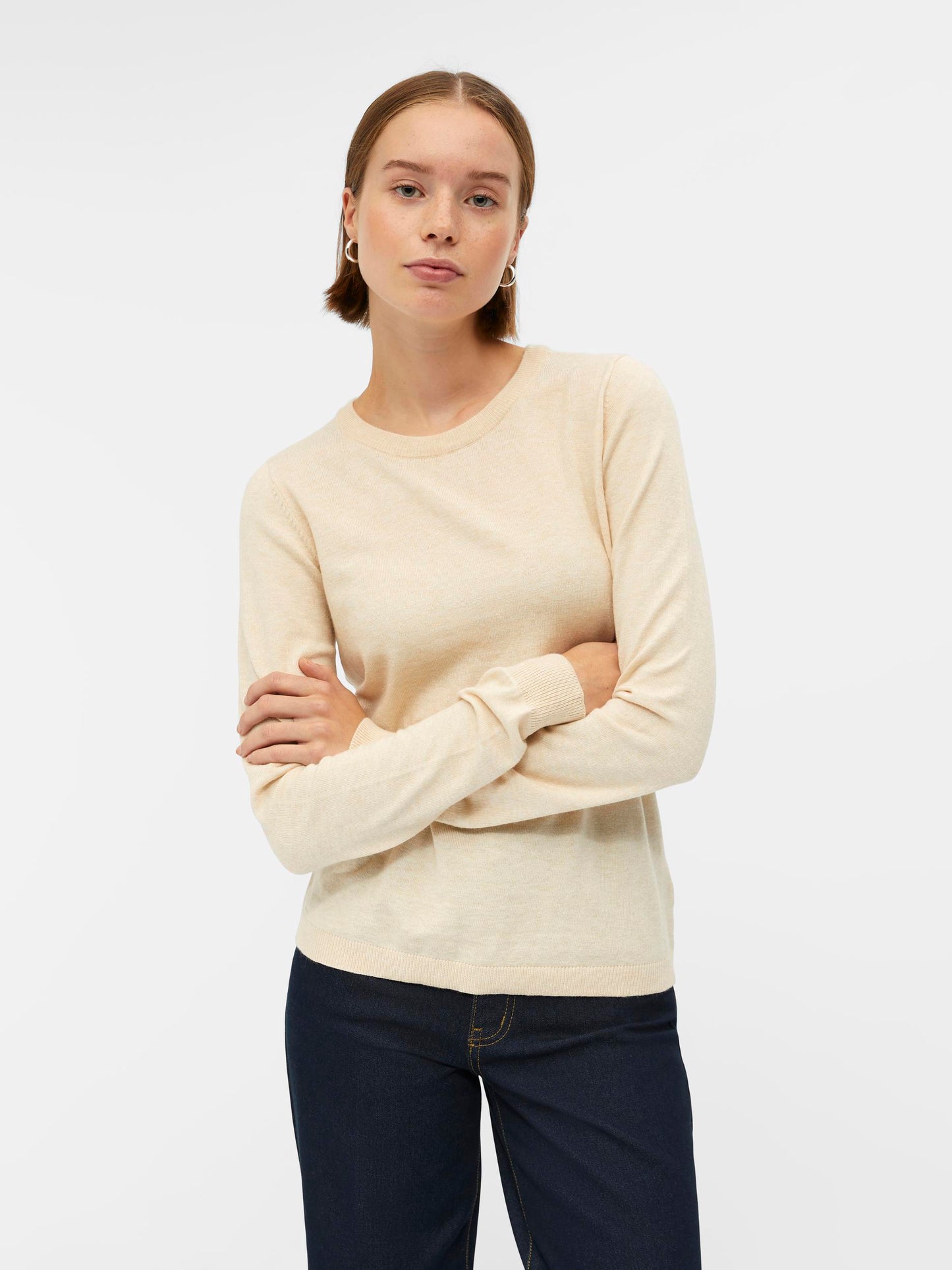Object-OBJTHESS L/S O-NECK KNIT