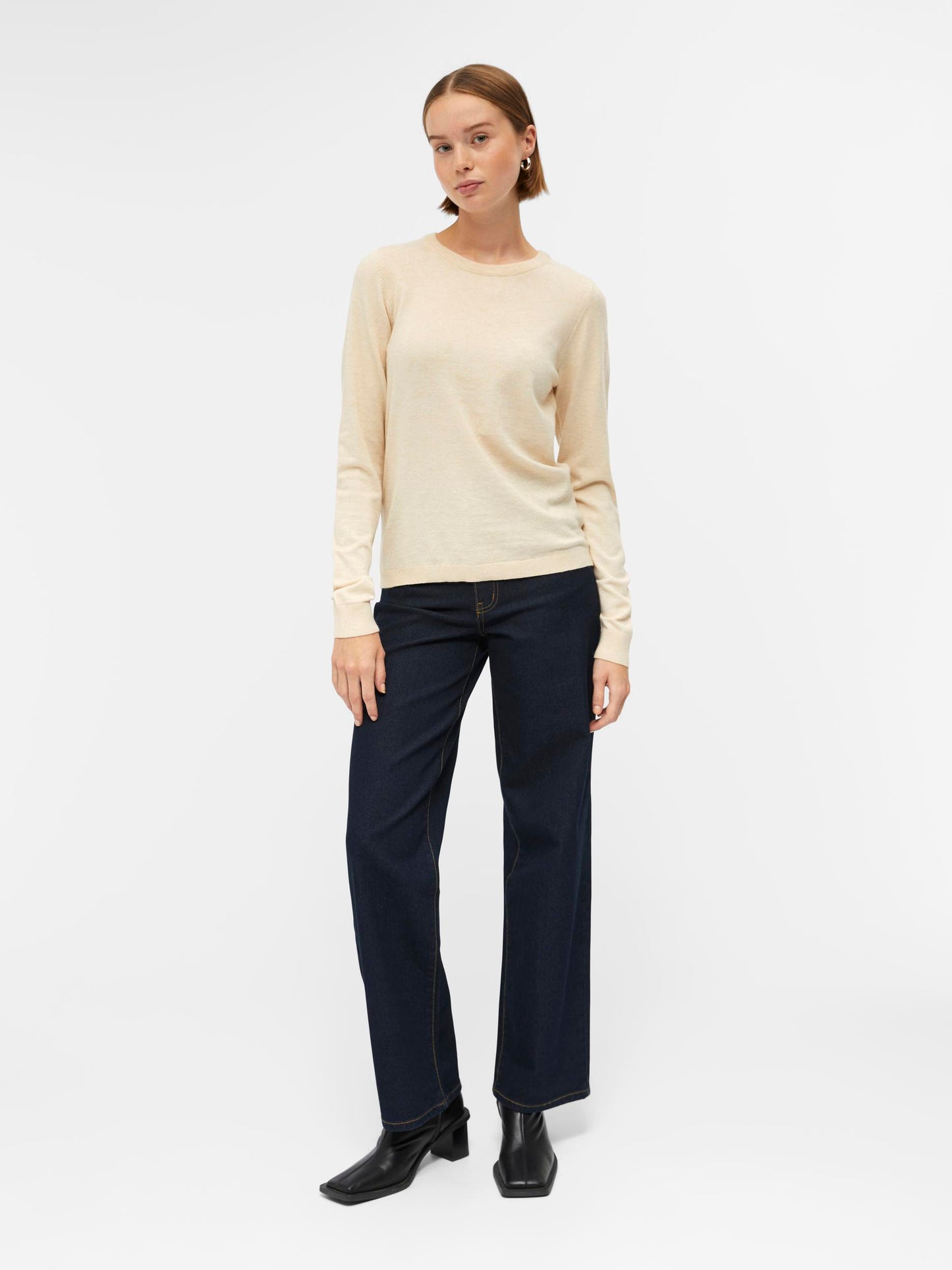 Object-OBJTHESS L/S O-NECK KNIT