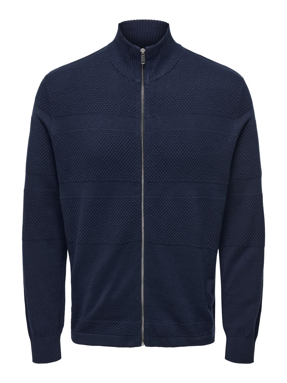 MALIK REG 12 PIN ZIP CARDIGAN