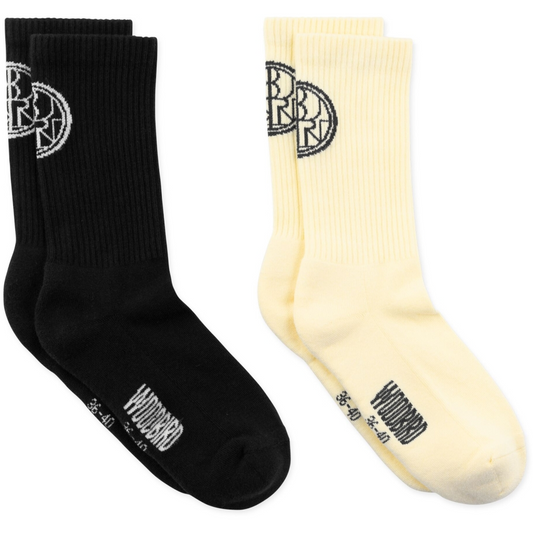 WOODBIRD FEMALE-WBTENNIS STAMP SOCKS 2 PACK