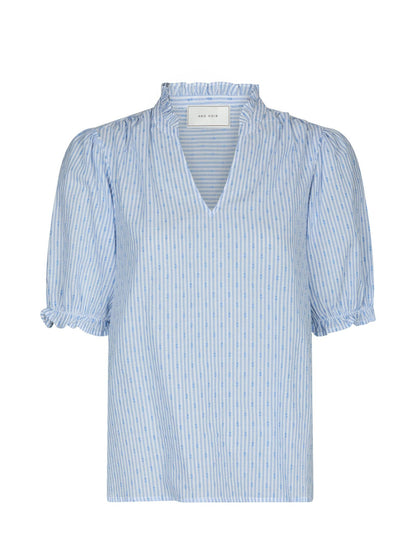 ODESA DOT STRIPE BLOUSE