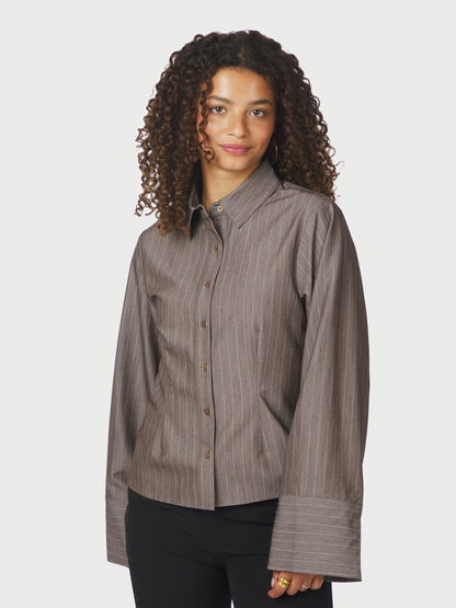 ROSA PINSTRIPE MELANGE SHIRT