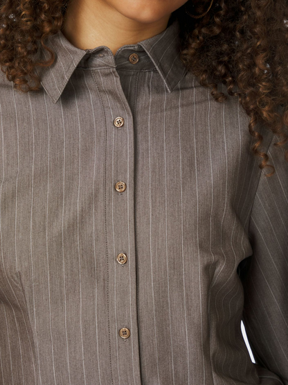 ROSA PINSTRIPE MELANGE SHIRT