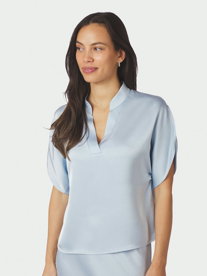Neo_Noir-ANELLE HEAVY SATEEN BLOUSE