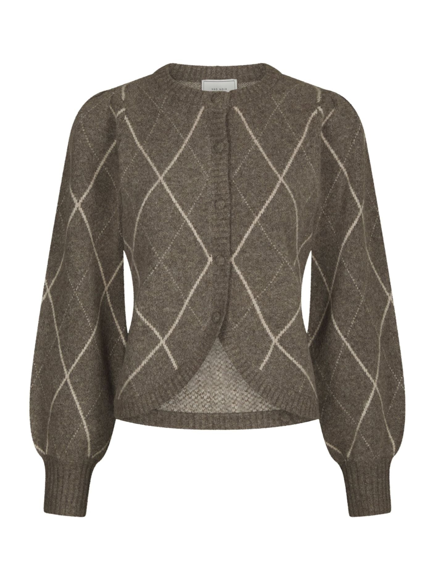 Neo_Noir-KOTEAS CHECK KNIT CARDIGAN
