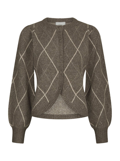 Neo_Noir-KOTEAS CHECK KNIT CARDIGAN