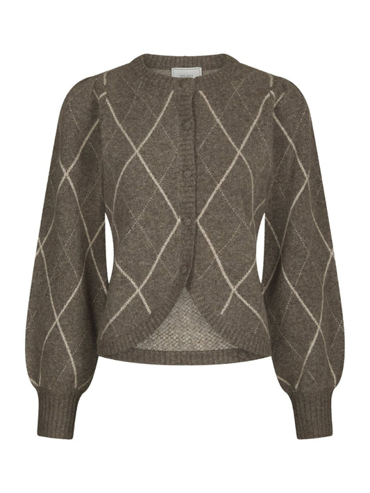 Neo_Noir-KOTEAS CHECK KNIT CARDIGAN