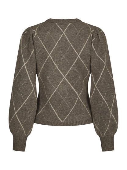 Neo_Noir-KOTEAS CHECK KNIT CARDIGAN