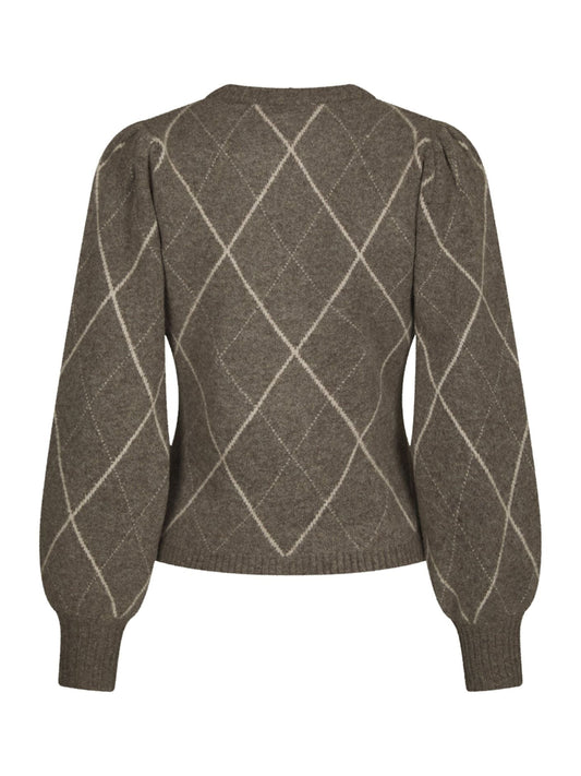 Neo_Noir-KOTEAS CHECK KNIT CARDIGAN
