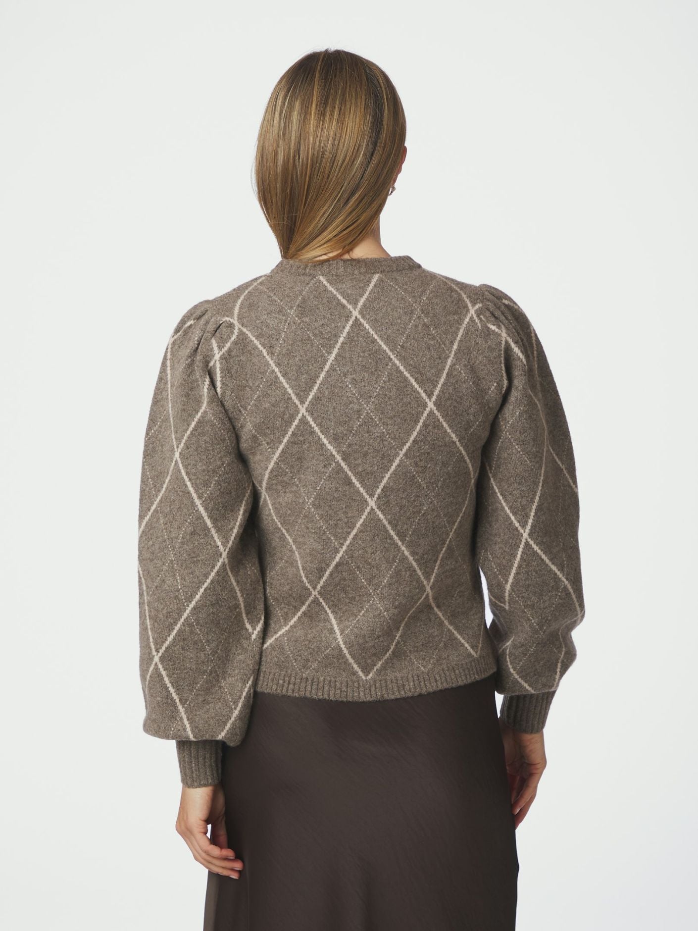 Neo_Noir-KOTEAS CHECK KNIT CARDIGAN