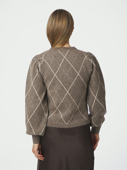 Neo_Noir-KOTEAS CHECK KNIT CARDIGAN