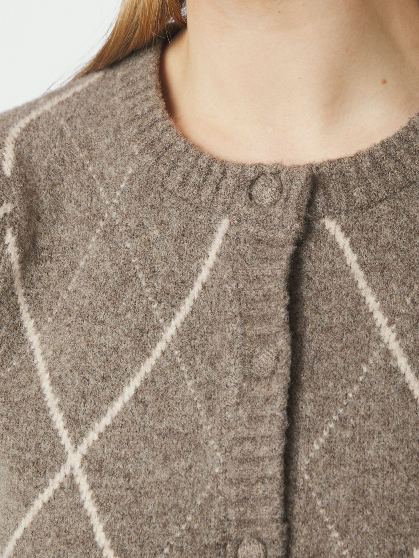Neo_Noir-KOTEAS CHECK KNIT CARDIGAN