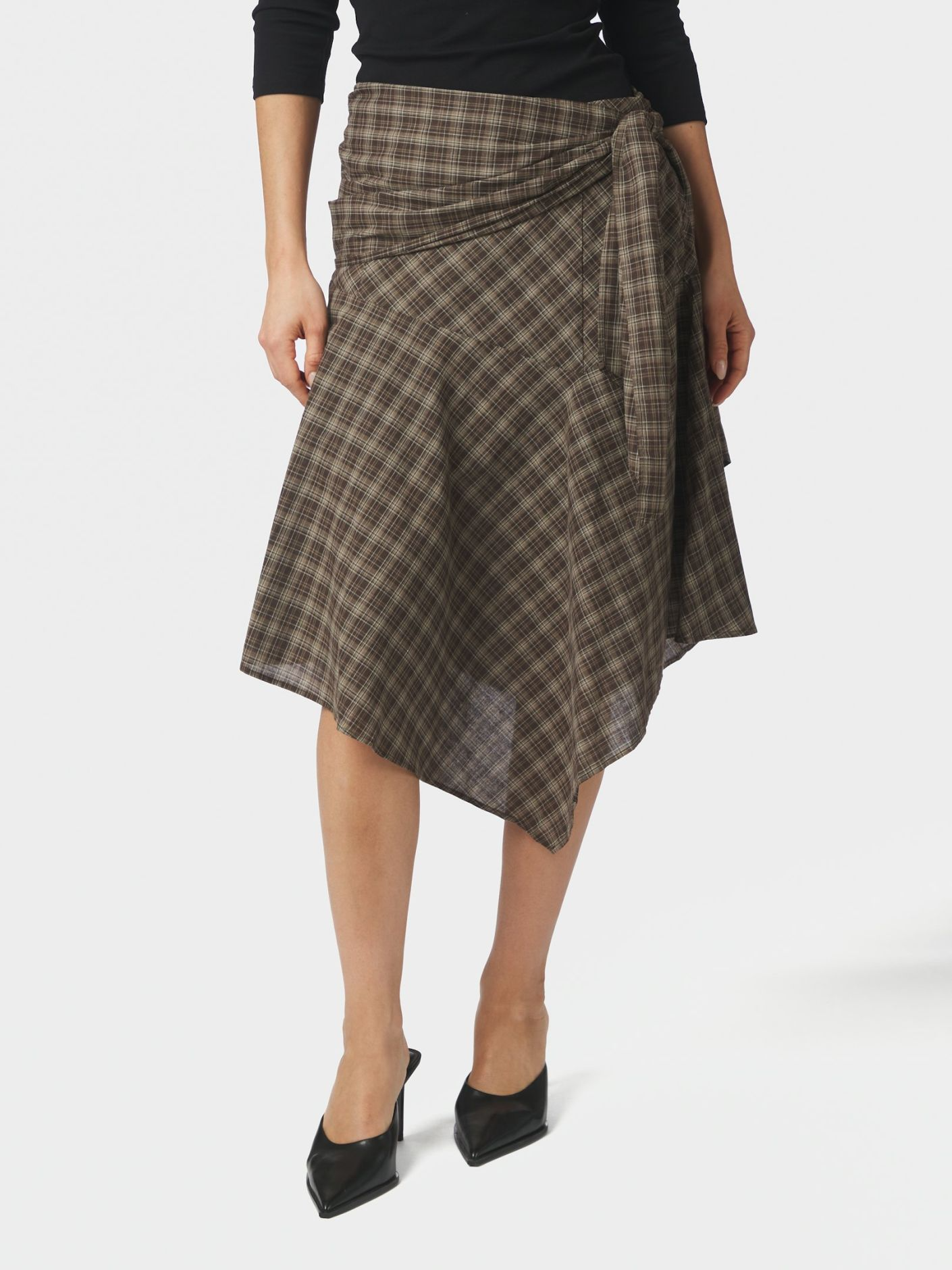 Neo_Noir-SABELLA CHECK SKIRT