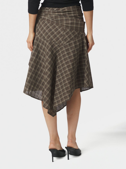 Neo_Noir-SABELLA CHECK SKIRT