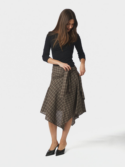 Neo_Noir-SABELLA CHECK SKIRT