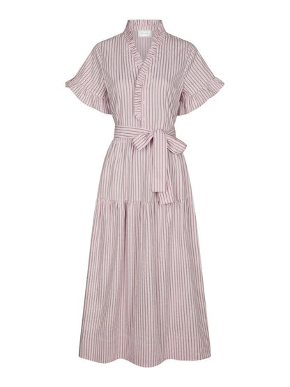 Neo_Noir-NESSIE STRUCTURE STRIPE DRESS
