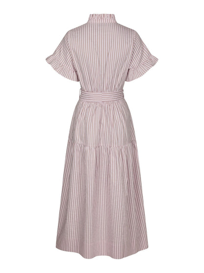 Neo_Noir-NESSIE STRUCTURE STRIPE DRESS