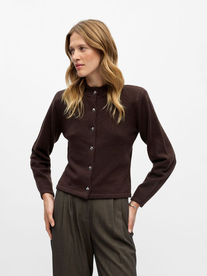 OBJZARI L/S RE KNIT CARDIGAN