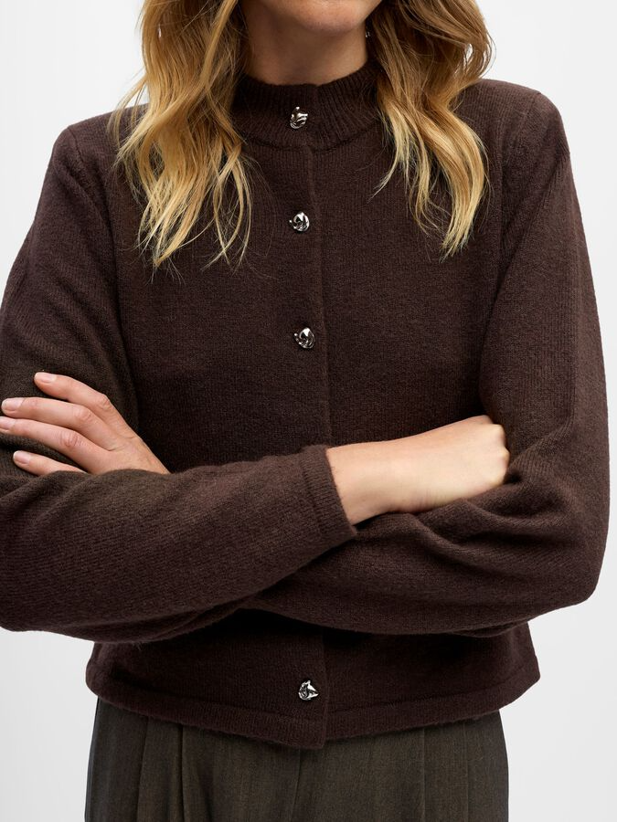 OBJZARI L/S RE KNIT CARDIGAN