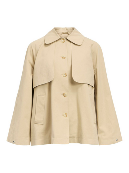 Object-OBJPAULA RE L/S TRENCH JACKET