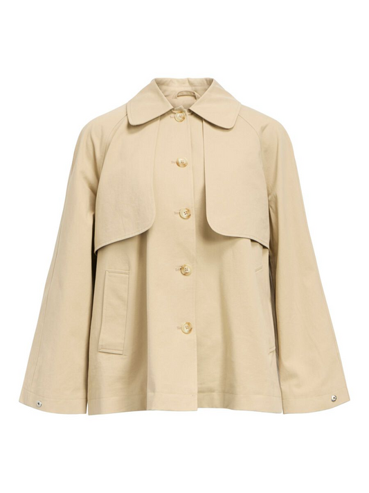 Object-OBJPAULA RE L/S TRENCH JACKET