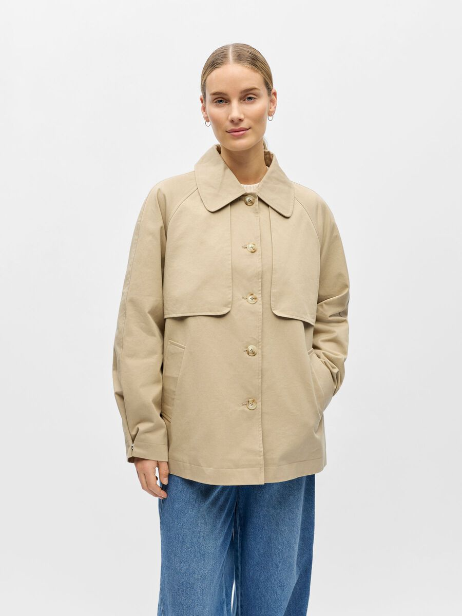 Object-OBJPAULA RE L/S TRENCH JACKET