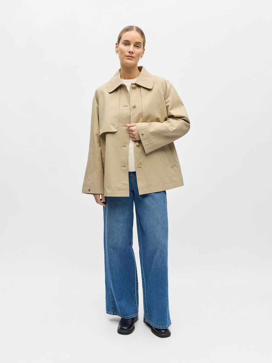 Object-OBJPAULA RE L/S TRENCH JACKET