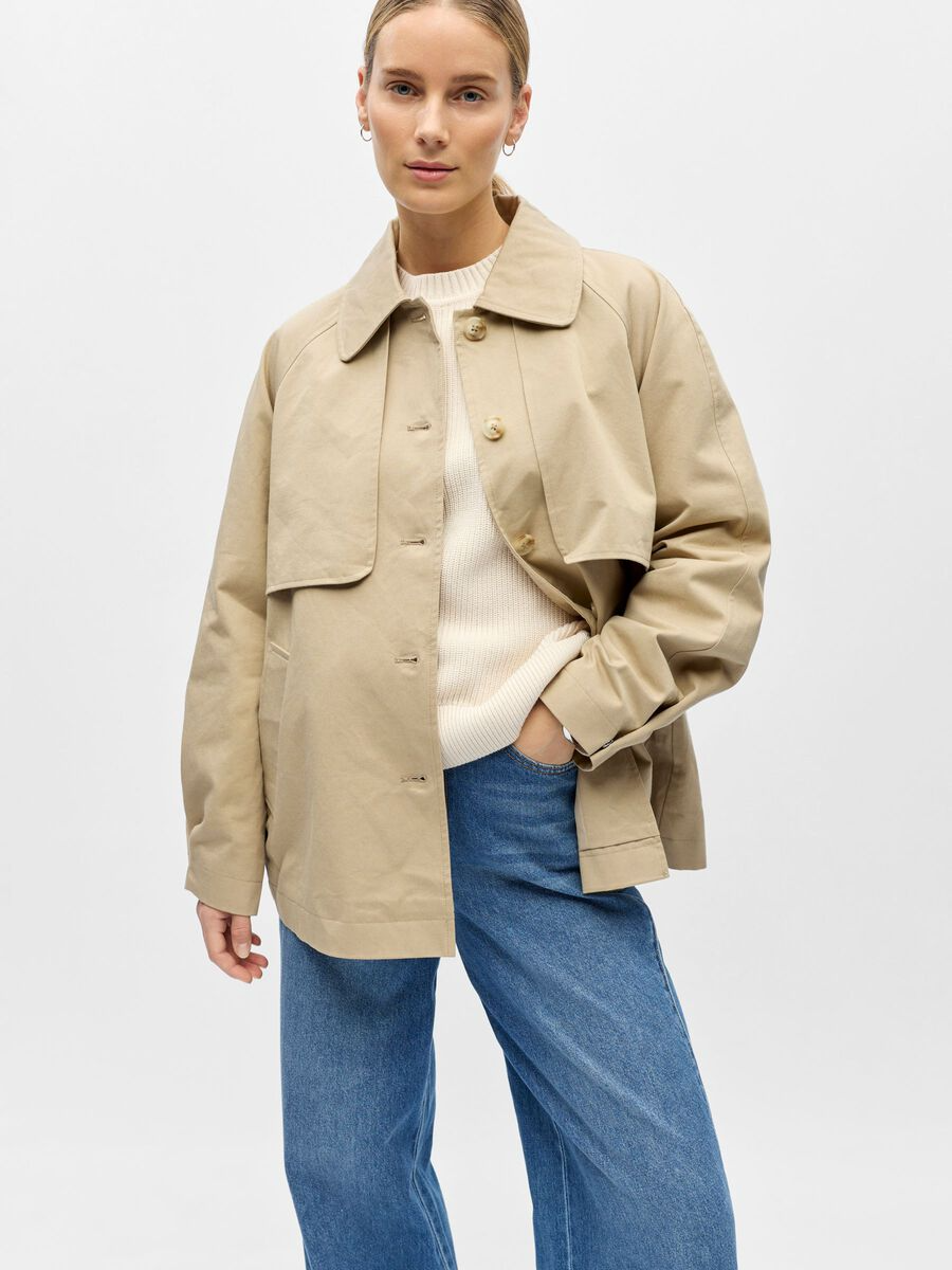 Object-OBJPAULA RE L/S TRENCH JACKET