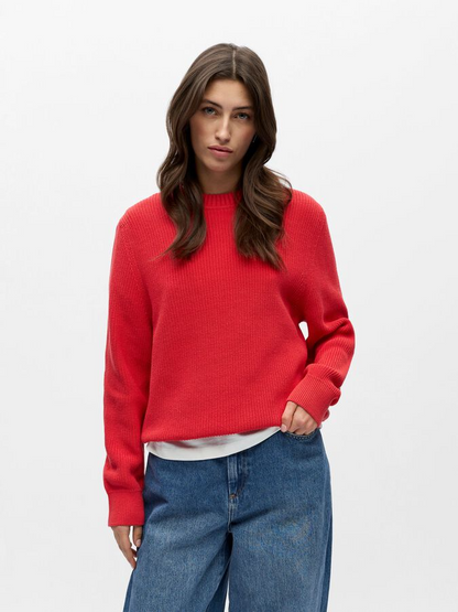 Object-OBJFLO L/S LO KNIT PULLOVER