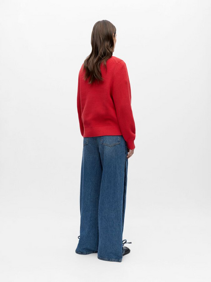 Object-OBJFLO L/S LO KNIT PULLOVER