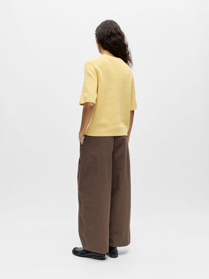 Object-OBJFLO S/S RE KNIT PULLOVER