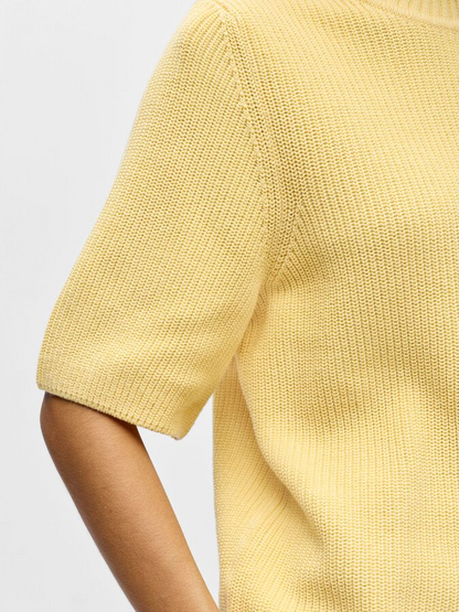 Object-OBJFLO S/S RE KNIT PULLOVER