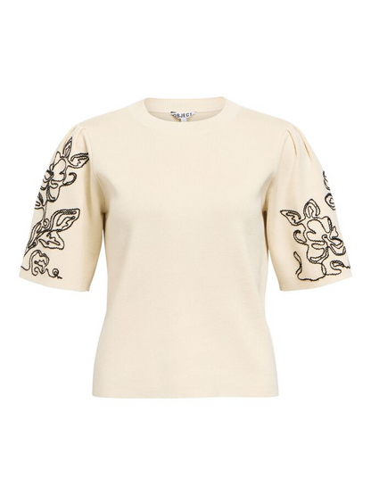 Object-OBJFLORA 2/4 KNIT PULLOVER