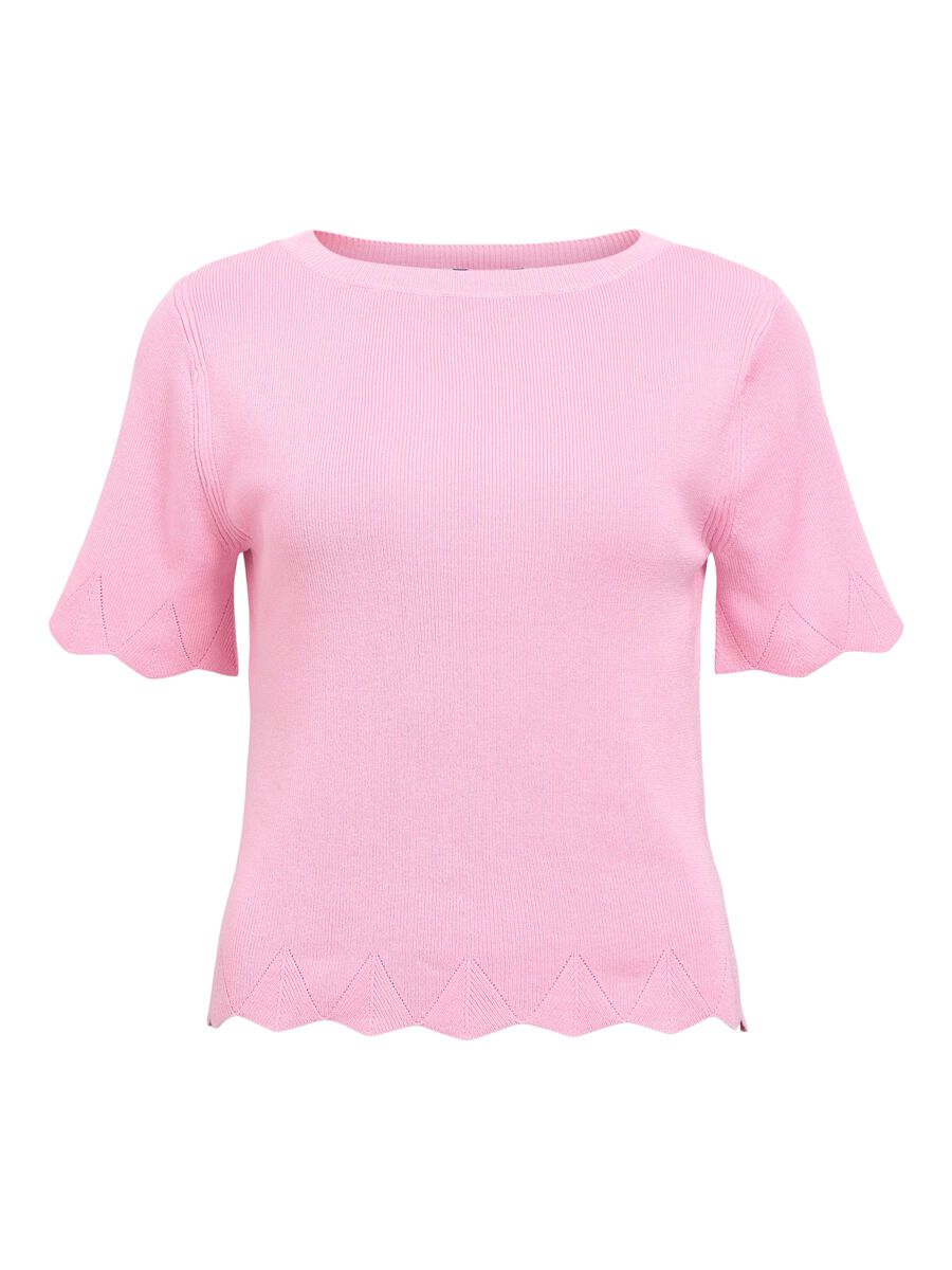 Object-OBJALY S/S BOATNECK KNIT TOP