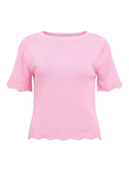 Object-OBJALY S/S BOATNECK KNIT TOP