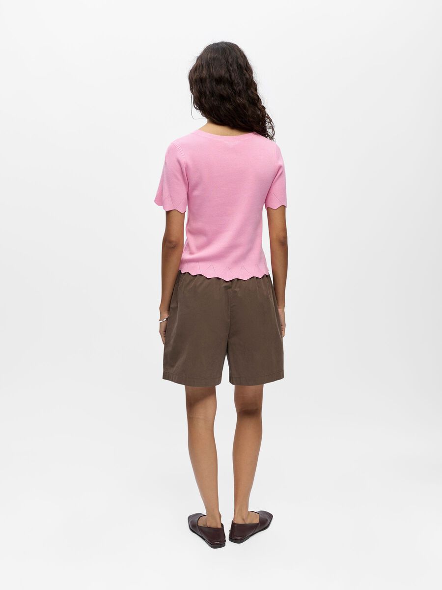 Object-OBJALY S/S BOATNECK KNIT TOP