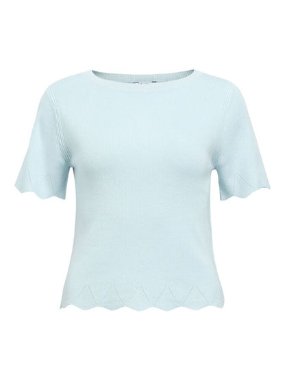 Object-OBJALY S/S BOATNECK KNIT TOP